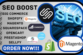 setup bigcommerce SEO shopify mangento squarespace opencart prestashop sellfy