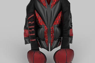create 3d second life clothing, design luxury clothing brand merch streetwear