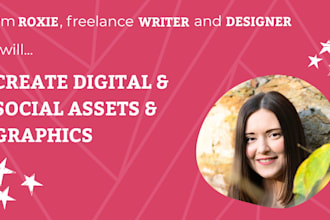 design content, assets, graphics for print, digital, social