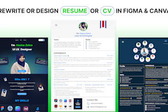 do professional CV design or resume design in 6 hours using figma or canva