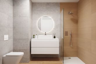 create 3d rendering for your bathroom design