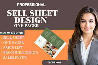 design sell sheet business flyer one pager price list flyer and brochure