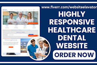 design healthcare website clinic dental doctor health staffing agency website