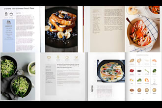 do cookbook formatting , design, recipes layout design and recipe creation