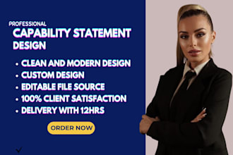 design professional government capability statement
