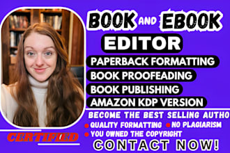 do amazon kdp book formatting paperback hardcover book proofreading publishing