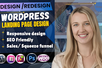 create a high converting wordpress landing, squeeze, or sales page and elementor