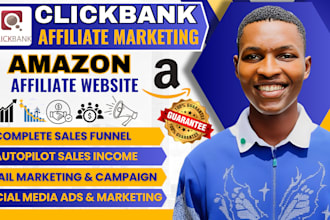 build amazon website clickbank, shopify sales, affiliate marketing sales funnel