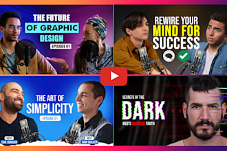 design a mind blowing youtube thumbnail for you