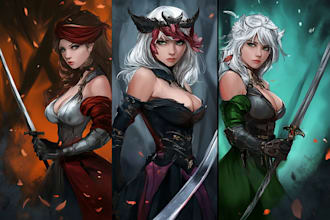 illustrate fantasy character design