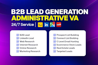 do b2b lead generation, linkedin lead generation and web research