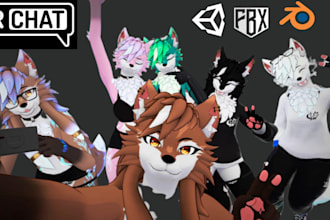 custom 3d model vrchat avatar vr character vrchat outfit vrc furry avatar nsfw