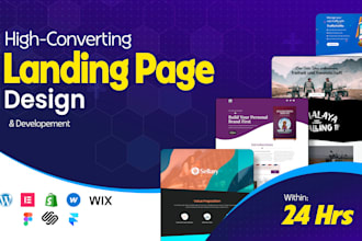 create wordpress landing page design in wordpress or webflow