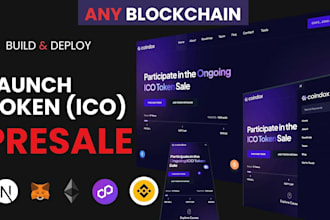 develop solana meme coin ico token presale website smart contract web3 connect