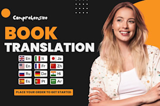 do book translation to english, german, french, italian, spanish and dutch
