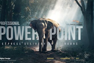 design a clean powerpoint or keynote presentation slides