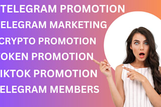 do organic growth with twitter x promotion, and crypto x telegram marketing