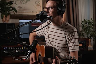 be your male  vocalist or songwriter for rock, pop song, edm song and soul song