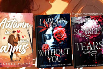 professional design romance book cover or ebook cover design