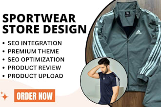 design sport wear shopify store jersey store activewear sportwear website clothe