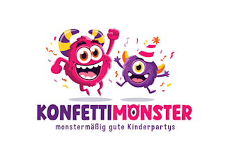 design unique monster kinder party logo