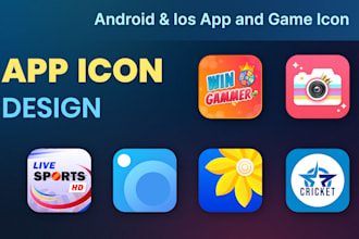 design modern mobile app logo or icon for your app and website