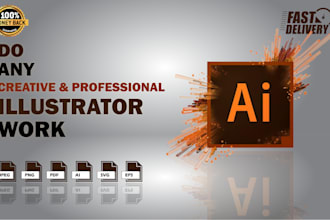 do anything on adobe illustrator, logo, redraw image, vector art, illustration
