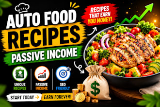 develop an automated recipe wordpress website or food blog