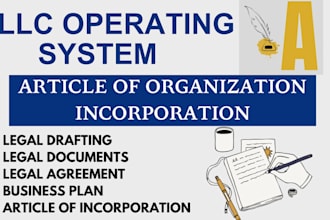 write article of organization incorporation for llc operating agreement system
