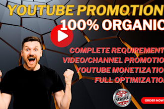 organic youtube channel promotion for monetization and grow subscription