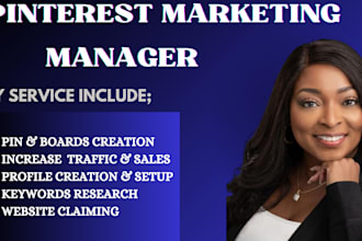 design pins and organize boards as a pinterest marketing manager