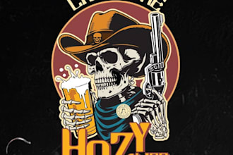create a custom retro vintage brewery t shirt logo design