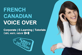 record a elearning or tutorial voice over in french