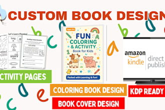 create custom coloring books, activity books and  workbook for amazon kdp