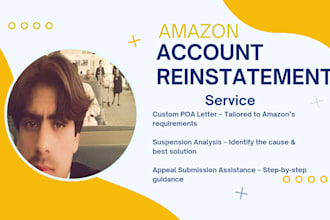 do reinstated amazon deactivated account and write poa letter