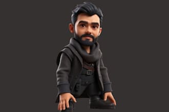 sculpt 3d character toys action figure 3d model figurine for 3d printing