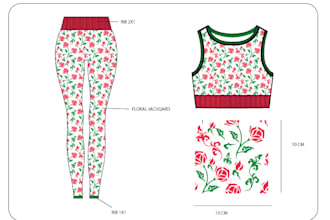 design activewear and sportswear cads with detailed tech packs