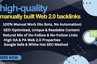 build high quality web 2 0 backlinks with unique content