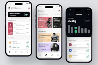 build workout tracking app, fitness app, healthcare app, gym app, meditation app