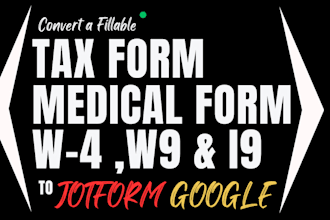 convert fillable pdf w4 w9 i9 tax form to online digital jotform