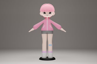 do awesome 3d character modeling and rigging