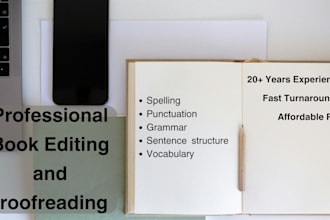 professionally edit and proofread your book or manuscript