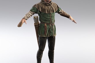 optimize 3d character model, texture, ue5 rig, unreal unity, game 3d animation