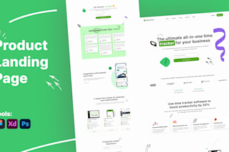 create a modern landing page or homepage design