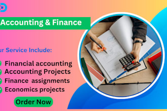 do financial accounting and finance assignments, personal finance tasks