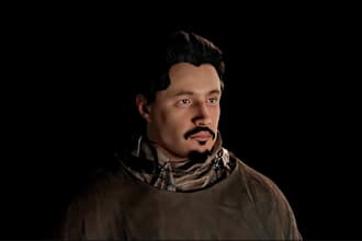 model 3d metahuman character, 3d game asset, rig3d for ue5, daz3d, pbr texture