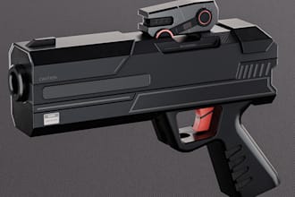 do 3d weapon , 3d game asset, 3d model, stl file, for games