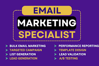 send mass email campaign, blast bulk cold email marketing and sms marketing
