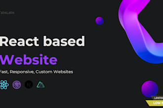 build a website using any react based framework