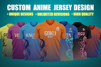 create unique anime football jersey design